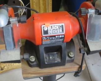Lot 293. Black and Decker double grinder on a stand, Model BT3500 Type 1.