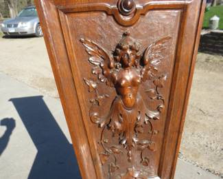 Lot 188. Carved wooden, tapered-back chair