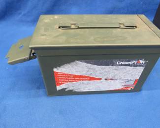Lot 128. Hundreds of 22LR rounds in a metal ammo can