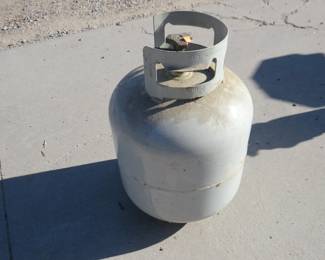 Lot 184. 20-pound propane tank around half-full