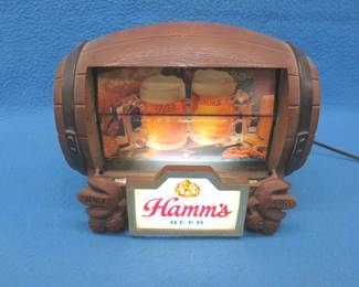 Lot 15. Hamm's bar top flip screen lighted sign in good working condition. Has 8 different scenes. Works