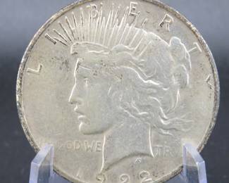 Lot 150. 1922 S Peace dollar