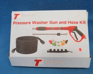 Lot 60. Tool Daily pressure washer gun and hose kit. Appears to be new in the box.