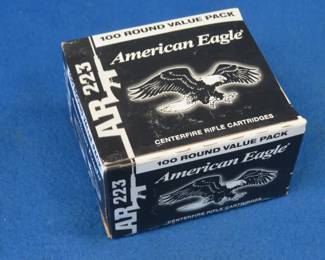 Lot 124. 100 American Eagle 223 rounds