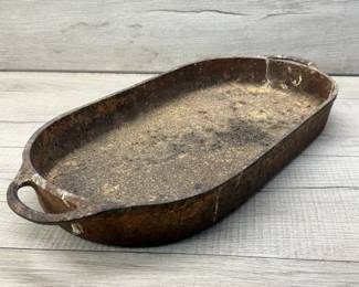 VINTAGE BSR CAST IRON FISH FRY PAN 3052D