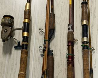 VINTAGE FISHING RODS DIAWA REEL WONDEROD PFLUEGER