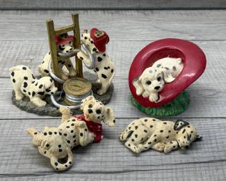 FIREHOUSE DALMATION DOG FIGURINES WESTLAND 