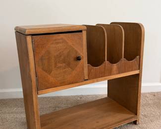 VINTAGE STORAGE CABINET W METAL LINED VENTILATED CABINET