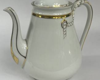 HAVILAND LIMOGES FRANCE NAUTICAL ROPE COFFEE TEA POT