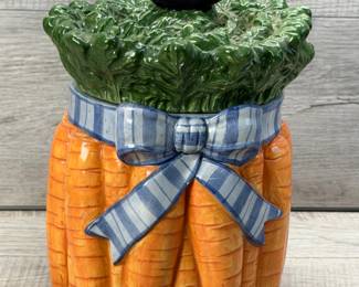 FITZ AND FLOYD VEGETABLE GARDEN BOUQUET JAR CANISTER