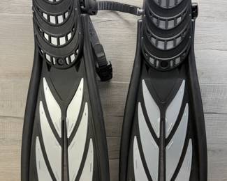 ATOMIC AQUATICS OPEN HEEL SPLIT FINS SCUBA DIVING