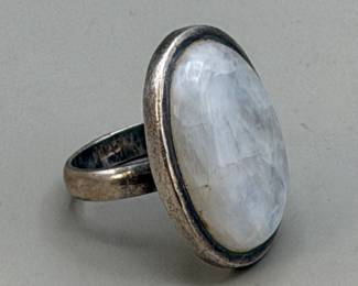 925 STERLING SILVER RING W NATURAL STONE