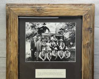RUSTIC FRAMED PHOTO ROY ROGERS 50TH ANNIVERSARY