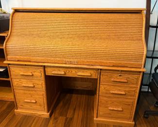 WOOD REVIVAL DESK CO ROLL TOP DESK