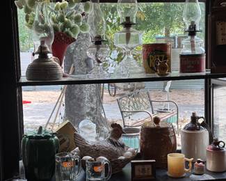 Hurricane lamps. 