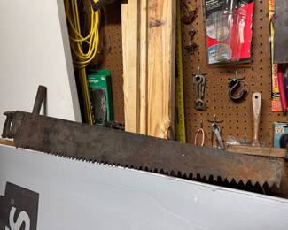 Vintage one handled saw. 