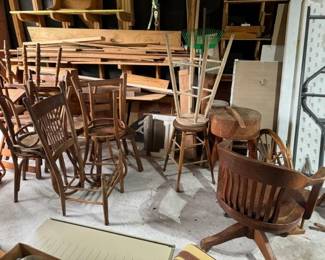 LOTS OF ANTIQUE CHAIRS