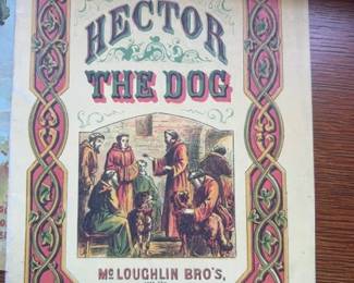 "Hector the Dog" Antique  Linen Paper  Book and more