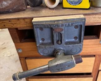 Vintage Columbian #7 CD quick -release woodworking bench vise