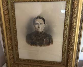 Antique Family Potrait  in Original Vintage Frame