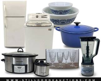 Appliances, pyrex, small appliances, crystal, large appliances and much more