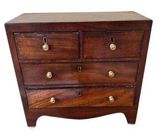 Georgian Style Miniature Mahogany Chest