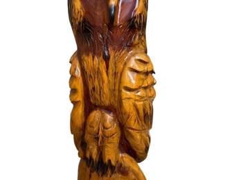 Cedar Wood Carved Owl