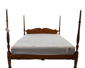 Four Post King Bed Tiger Maple