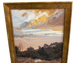 Framed Abstract Sunrise Landscape