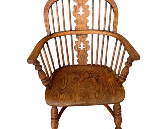 George III Yew and Elm Wood Windsor Arm Chair