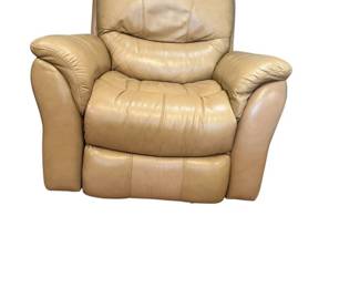Cream Color Leather Rocker Recliner