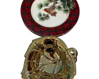 Stechol gracie bone China Dessert Plates and 2 Leaf Bowls