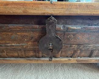 Indian Style Carved Trunk Coffee Table