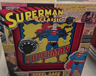 Schylling Superman Classic Steel Safe with Alarm
