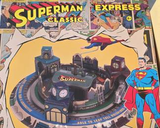 Schylling Superman Express Classic Tin Litho Playset