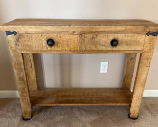 Rustic Reclaimed Wood Console Table Style