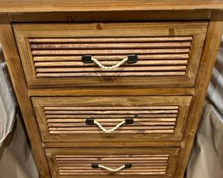 Rustic Style 3-Drawer Nightstand