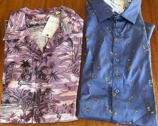 Robert Graham Men's Button-Up Shirts (2-Pack) - Tropical & Bottles/Glasses Prints