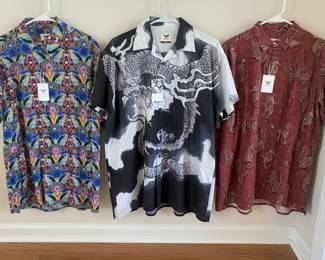 Sunwave Hawaiian Shirts with Dragon and Sea Life Patterns
