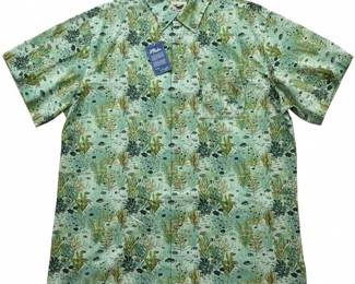 Yiume "Underwater Wonderland" Print Short Sleeve Button-Up Shirt