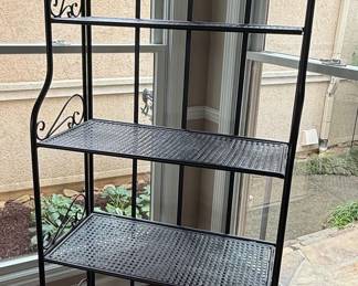 Black Metal Tiered Bakers Rack