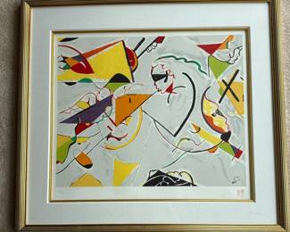 Miles Davis Self Portrait Abstract Figurative Lithograph