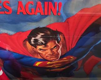Superman "The Man of Steel Flies Again!" 1991 Poster
