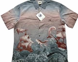 Yuune "Nautical Voyage" Short Sleeve Button-Up Shirt