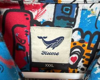 Fiume XXXL Graphic Print Short Sleeve Button-Up Shirt
