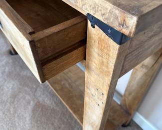 Rustic Reclaimed Wood Console Table Style