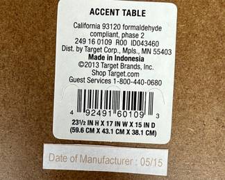 Target "Threshold" Accent Table