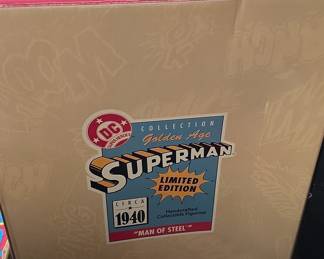 Hallmark DC Super Heroes Collection Golden Age Superman "Man of Steel" Limited Edition Handcrafted Collectible Figurine