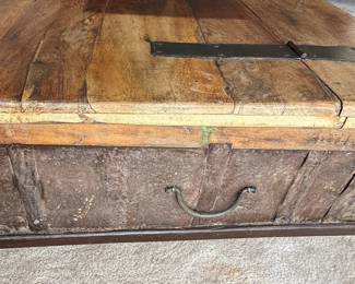 Indian Style Carved Trunk Coffee Table