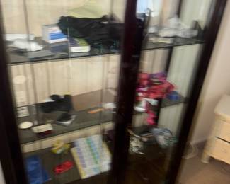 Pretty shelving with glass front